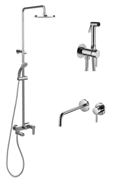 Комплект для ванной Paffoni Light KITZCOL632CR006 С ВНУТРЕННЕЙ ЧАСТЬЮ, хром Sancos — Оригинал