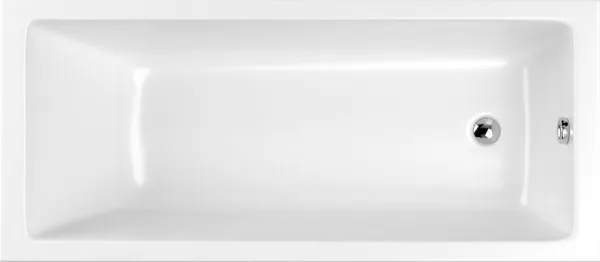 Акриловая ванна WHITECROSS Wave Slim 180x80 см, пристенная, белая Sancos — Оригинал