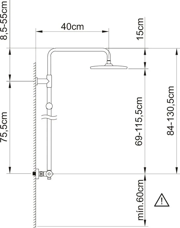 Душевая стойка Clever Up! Urban 61003, черный Sancos — официальный сайт