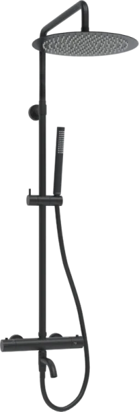 Душевая стойка Wasserkraft Elbe 7400 A288.160.217.BM Thermo, с термостатом, черная Sancos — Оригинал