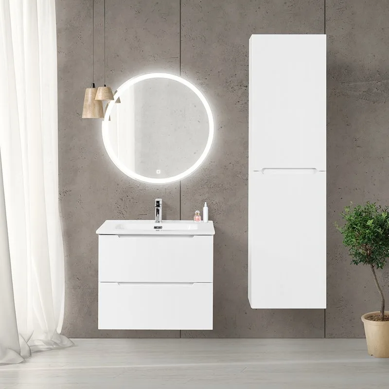 Шкаф-пенал для ванной BelBagno Etna 40 L bianco lucido Sancos — официальный сайт