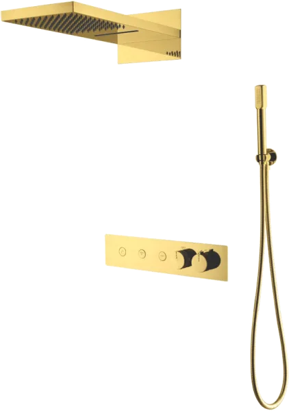 Душевой комплект Boheme Fusion 131-G, С ВНУТРЕННЕЙ ЧАСТЬЮ Gold Sancos — Оригинал