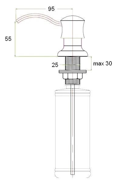 Дозатор для кухонной мойки Zorg ZR-21 белый Sancos — официальный сайт
