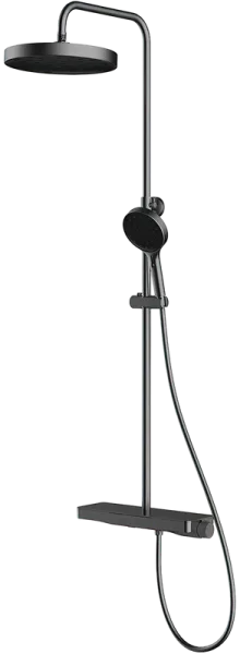 Душевая стойка Vincea Inspire VSFS-3I12TGM, с термостатом, вороненая сталь Sancos — Оригинал