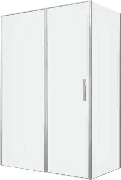 Душевой уголок Allen Brau Priority 140x80, профиль серебро браш, стекло прозрачное Sancos — Оригинал