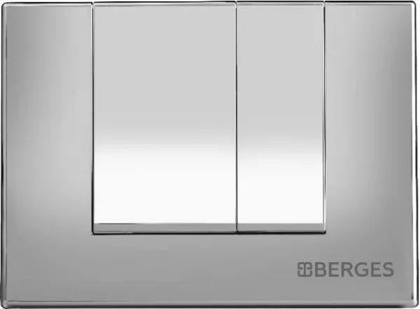 Кнопка смыва Berges Novum S2 хром, матовый Sancos — Оригинал