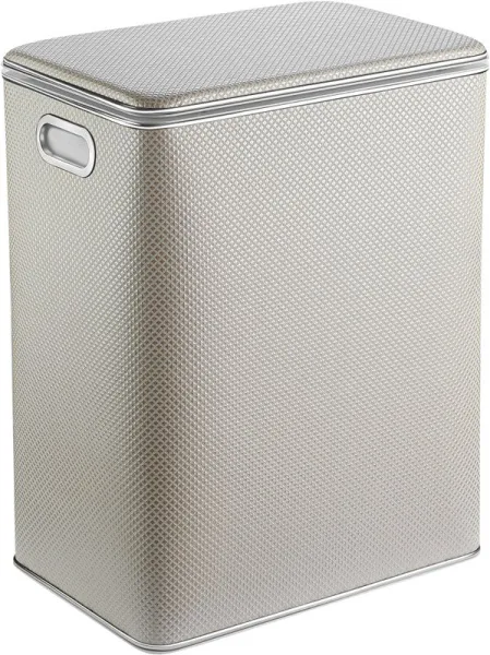 Корзина для белья Geralis RWH-S белая, хром, большая Sancos — Оригинал