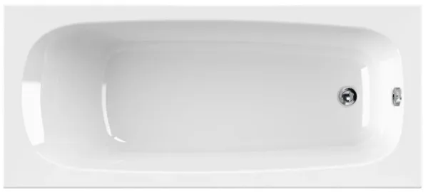 Акриловая ванна Cezares Eco 170-75-41-W37 без опоры 170x75 см, пристенная, белая Sancos — Оригинал