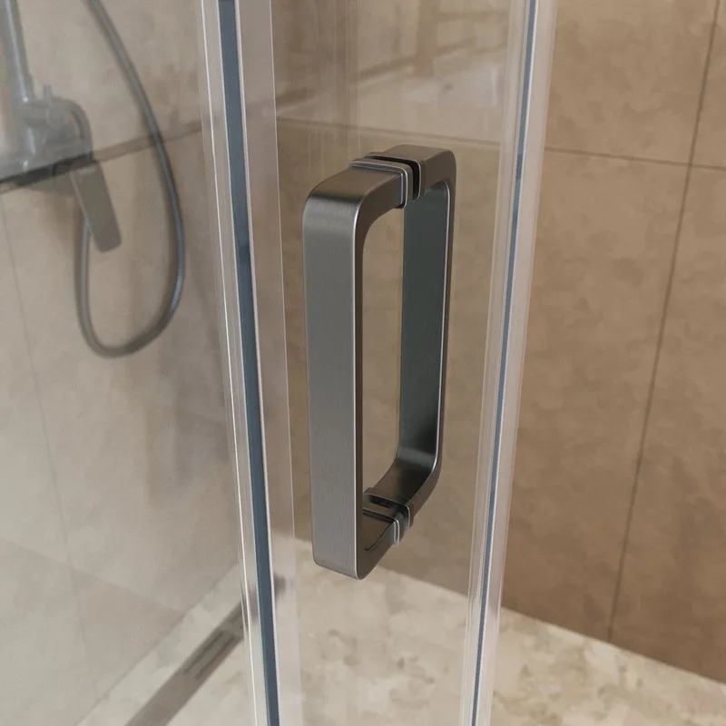 Душевой уголок BelBagno Soft Close-2 AH-1-100/90-C-GM профиль оружейная сталь Sancos — официальный сайт