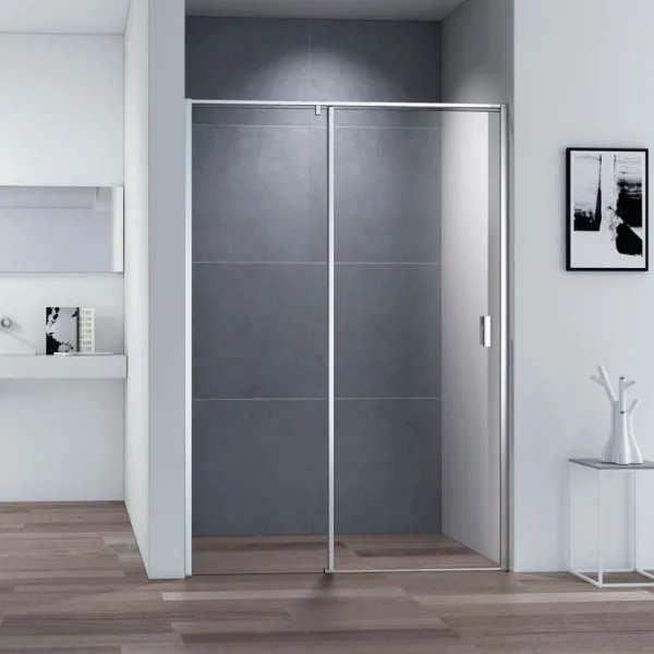 Душевая дверь в нишу Cezares Urban B 12 130 C Cr профиль хром, стекло прозрачное Sancos — Оригинал