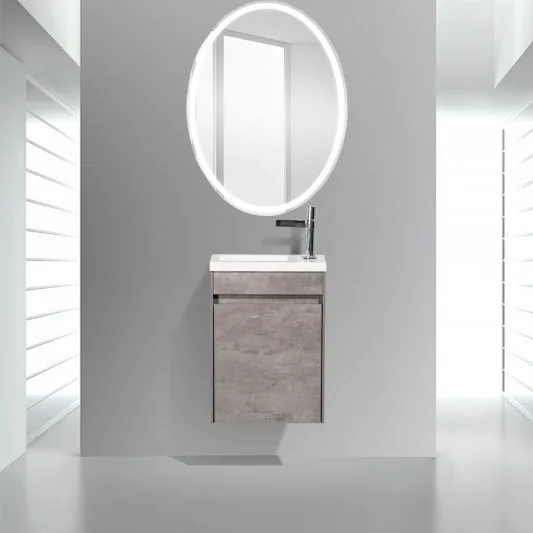 Тумба под раковину без столешницы BelBagno Pietra Mini 46 L stucco cemento Sancos — официальный сайт