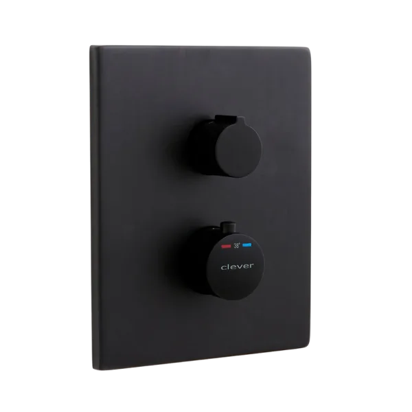 Термостатический смеситель встраиваемый Clever Up! Urban 61108, черный Sancos — Оригинал