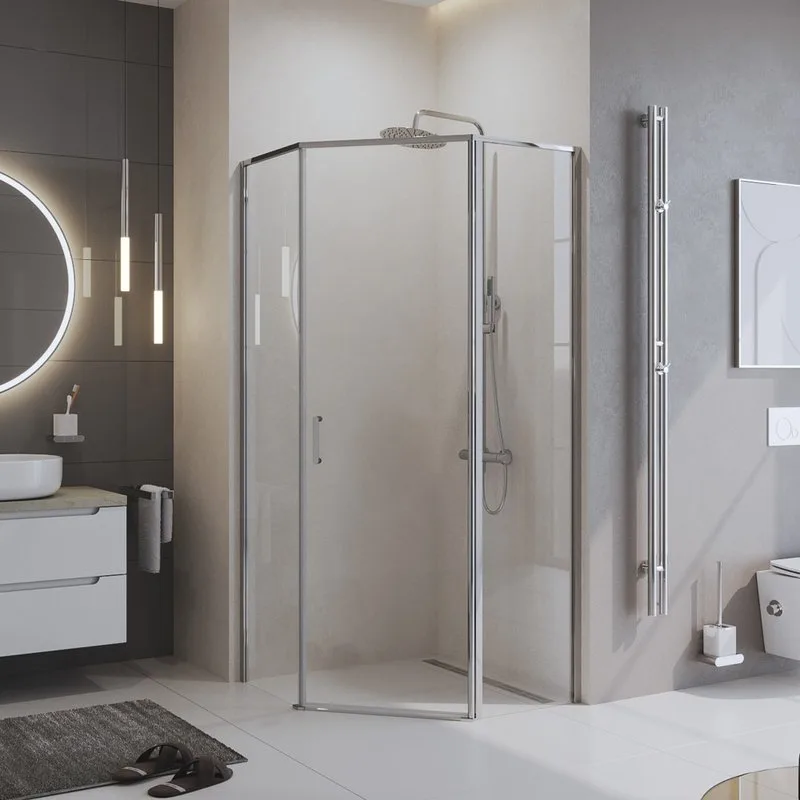 Душевой уголок BelBagno Uno 195 P 1 90 C Cr стекло прозрачное Sancos — официальный сайт