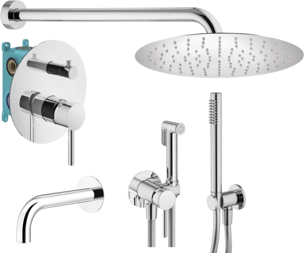 Комплект для ванной Plumberia Selection Ixo KITZXO19CR60 С ВНУТРЕННЕЙ ЧАСТЬЮ, хром Sancos — Оригинал