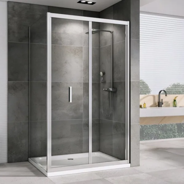 Душевой уголок Abber Sonnenstrand AG07090-S85 90x85, профиль хром, стекло прозрачное Sancos — Оригинал