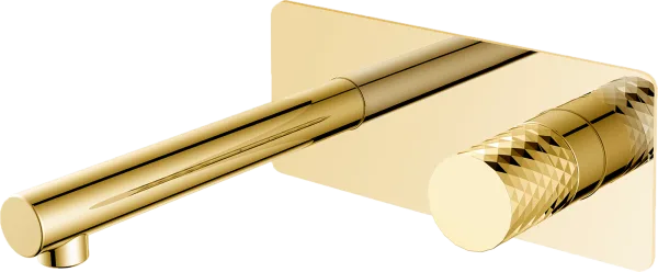 Смеситель для раковины Boheme Stick 125-GG С ВНУТРЕННЕЙ ЧАСТЬЮ, diamond gold Sancos — Оригинал