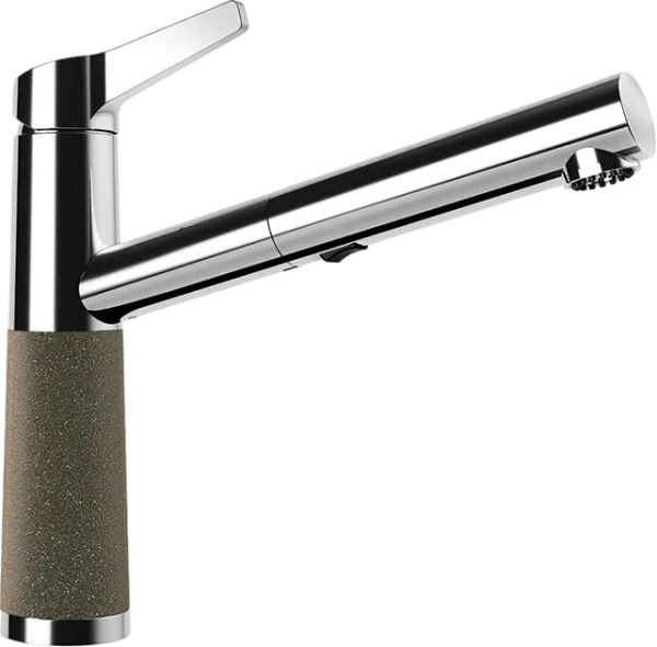 Смеситель для кухни Schock Cristadur SC-510-D выдвижной излив, бронза Sancos — Оригинал