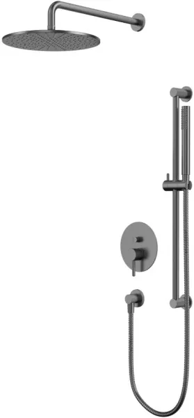Душевой комплект WHITECROSS Y YSET05GM, С ВНУТРЕННЕЙ ЧАСТЬЮ, оружейная сталь Sancos — Оригинал