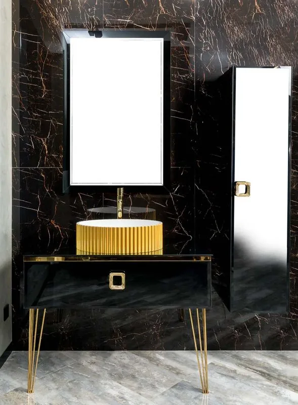 Зеркало Armadi Art Lucido 70x105 глянцевое черное, с подсветкой Sancos — официальный сайт
