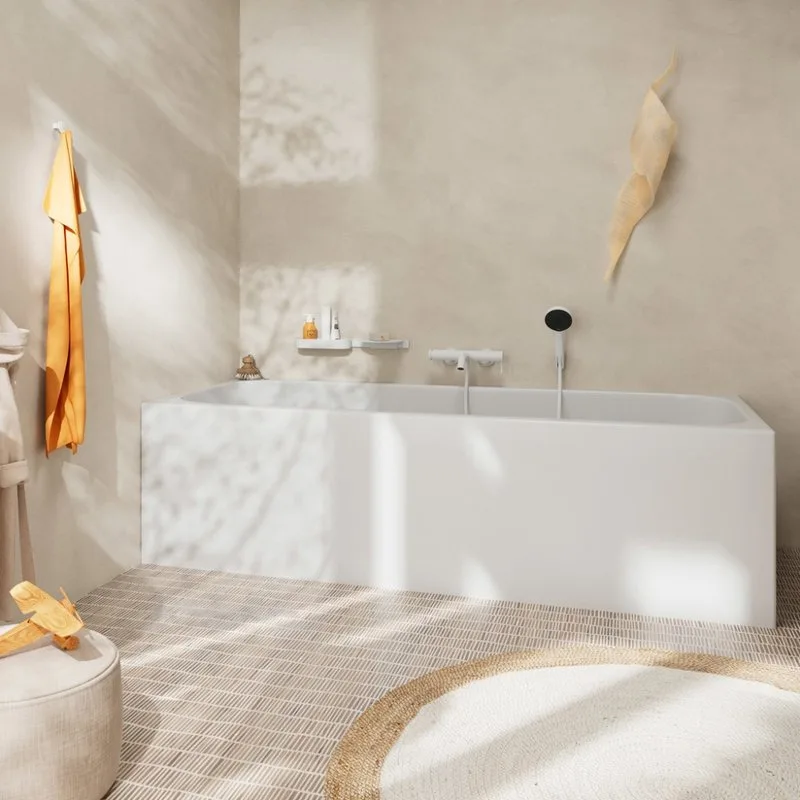 Смеситель для ванны с душем Hansgrohe Tecturis S 73422700, матовый белый Sancos — официальный сайт