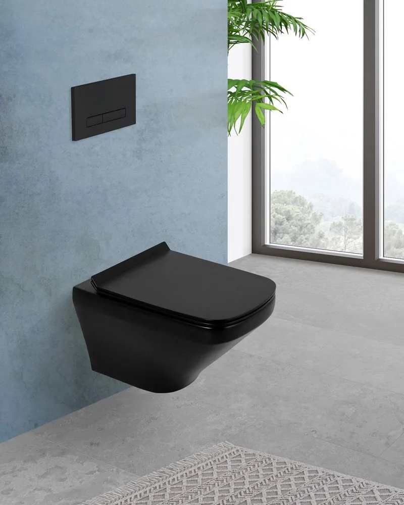 Чаша для унитаза подвесного BelBagno Sela BB3201CHR-MB матовая черная Sancos — официальный сайт