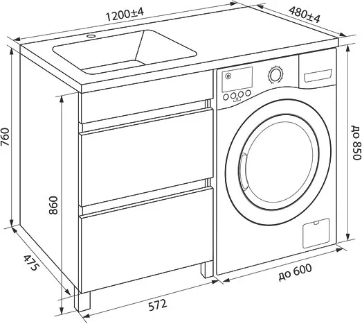Тумба под раковину без столешницы IDDIS Optima Home 120, 2 ящика Sancos — официальный сайт