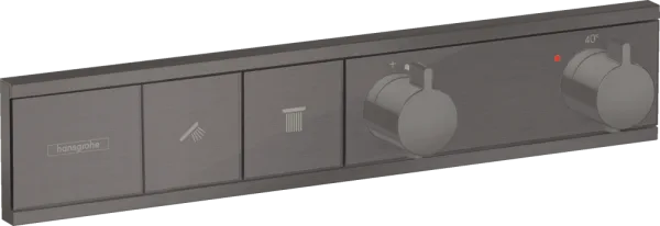 Термостатический смеситель встраиваемый Hansgrohe RainSelect 15380340, для душа, шлифованный черный  Sancos — Оригинал