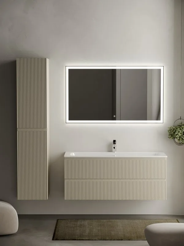 Тумба с раковиной Sancos Snob R 120 см, beige soft, раковина CN7017 Sancos — официальный сайт