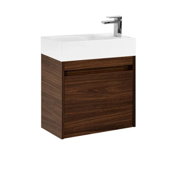 Тумба под раковину без столешницы Art&Max Family-M 50 подвесная, bourbon oak, с дверцей Sancos — Оригинал