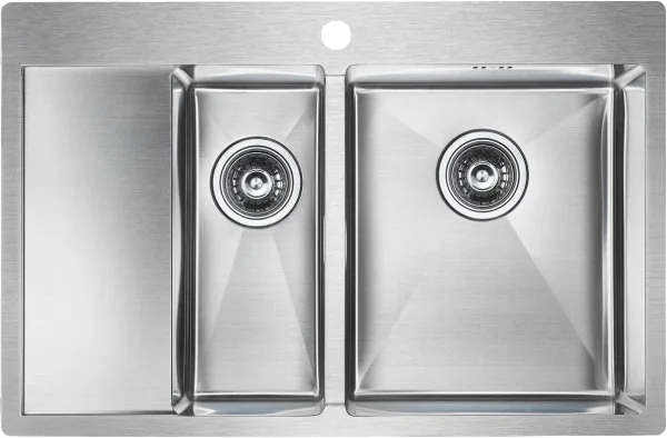Мойка кухонная Paulmark Kroner PM227851-BSR брашированная нержавеющая сталь R Sancos — Оригинал