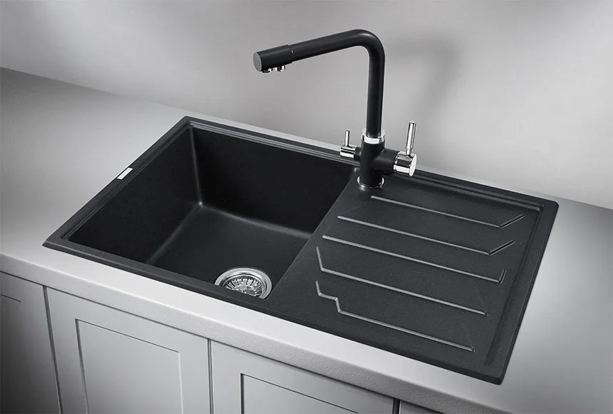 Мойка кухонная Granula 8002, черный Sancos — официальный сайт