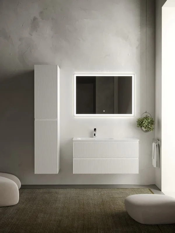 Тумба с раковиной Sancos Snob R 100 см, L, bianco Sancos — официальный сайт