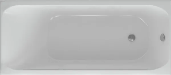 Акриловая ванна AQUATEK Альфа ALF150-0000038 150x70 см, пристенная, белая, с каркасом Sancos — Оригинал