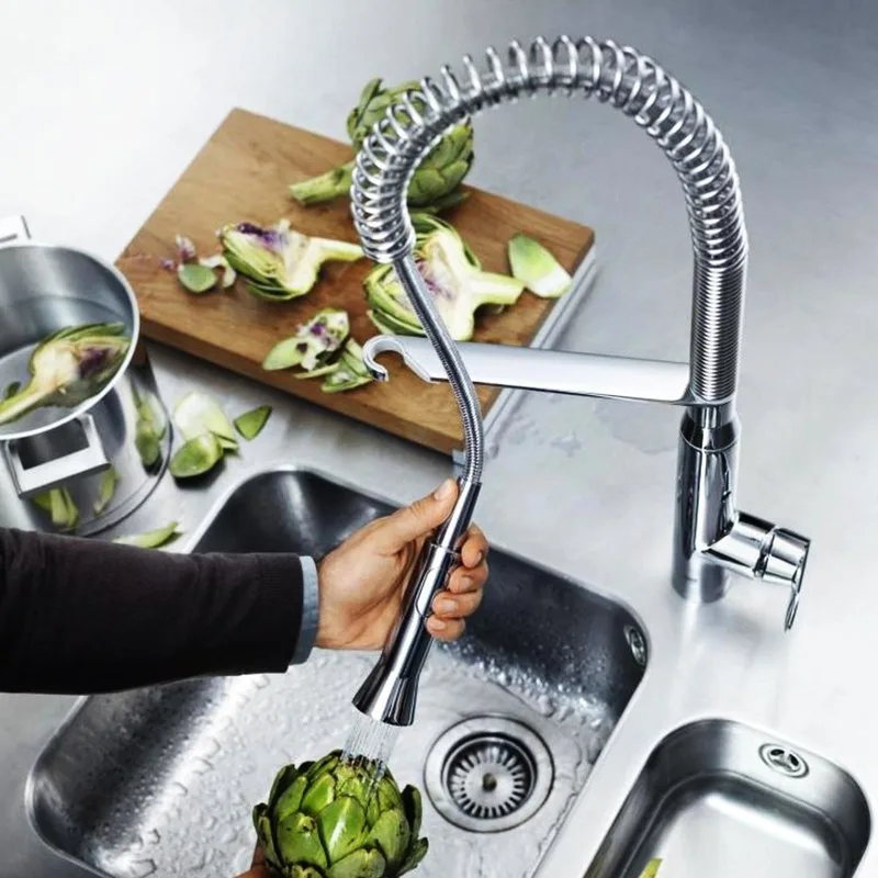Смеситель для кухни Grohe K7 32950000 с гибким изливом Sancos — официальный сайт