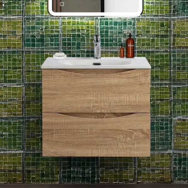 Тумба под раковину без столешницы BelBagno Marino-cer-n 60 подвесная, rovere bianco Sancos — Оригинал