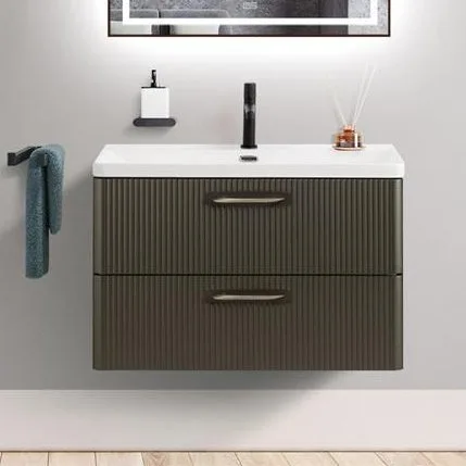 Тумба под раковину без столешницы BelBagno Due 80 оружейная сталь Sancos — Оригинал