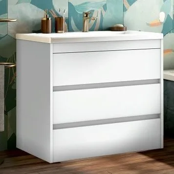 Тумба под раковину без столешницы Art&Max Family 90, напольная, Bianco Lucido Sancos — Оригинал