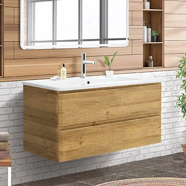 Тумба под раковину без столешницы BelBagno Albano-Cer 105 подвесная, rovere rustico Sancos — Оригинал