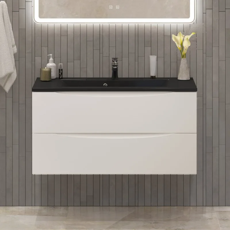 Тумба под раковину без столешницы BelBagno Marino 100 bianco lucido, подвесная Sancos — официальный сайт