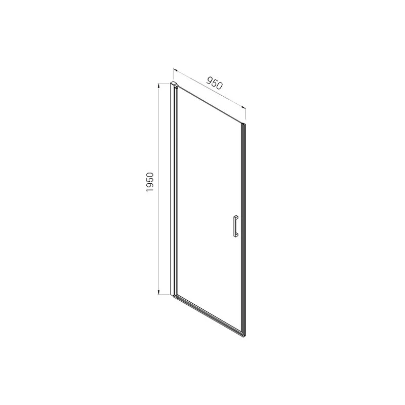 Душевой уголок Vincea Alpha VSR-3ALP9095CL 95х90 см, профиль глянцевый хром, стекло прозрачное Sancos — официальный сайт