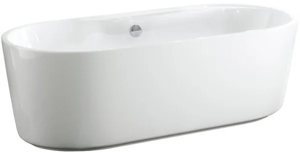 Акриловая ванна BelBagno BB14-K 180x85 см, отдельностоящая, белая, овальная, с каркасом Sancos — Оригинал
