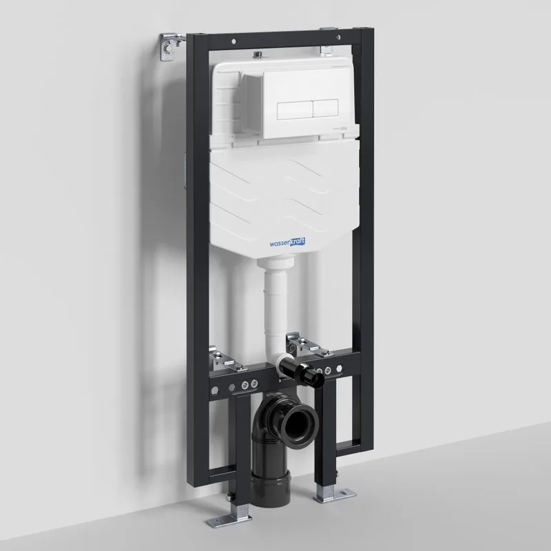 Система инсталляции для унитазов Wasserkraft Vils 56TLT.010.ME.WM03, с кнопкой смыва матовой белой Sancos — официальный сайт