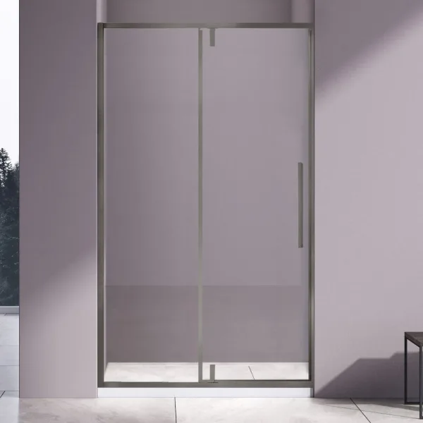 Душевая дверь в нишу Vincea Slim-N VDP-4SN100CLGM 100x195, профиль вороненая сталь Sancos — Оригинал