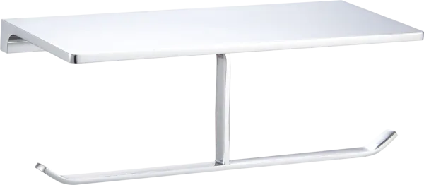 Держатель туалетной бумаги Wonzon & Woghand WW-9156 хром, с полкой Sancos — Оригинал