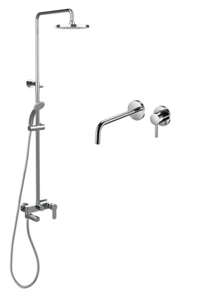 Комплект для ванной Paffoni Light KITCOL632CR006 С ВНУТРЕННЕЙ ЧАСТЬЮ, хром Sancos — Оригинал