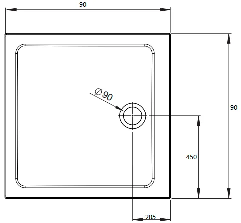 Поддон для душа Radaway Doros C Compact 90x90 Sancos — официальный сайт