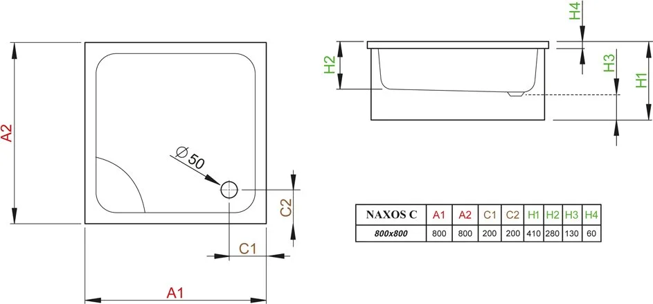 Поддон для душа Radaway Naxos C800 Sancos — официальный сайт