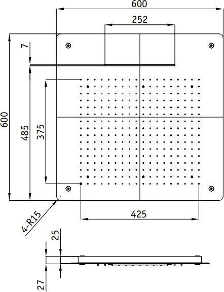 Верхний душ RGW Shower Panels SP-74 Sancos — официальный сайт
