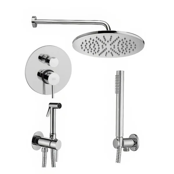 Комплект для ванной Paffoni Light KITZLIG018CR С ВНУТРЕННЕЙ ЧАСТЬЮ, хром Sancos — Оригинал