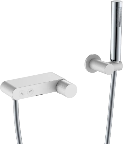 Смеситель для ванны с душем Boheme Stick 123-WCR, white diamond chrome Sancos — Оригинал